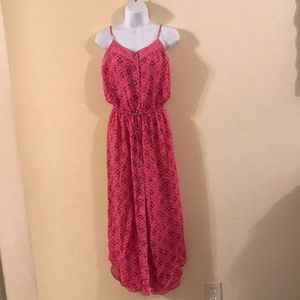 Juicy Couture Pink floral drawstring dress with buttons  sz 0